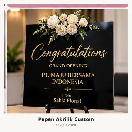 Papan Bunga Akrilik Mojokerto Kota